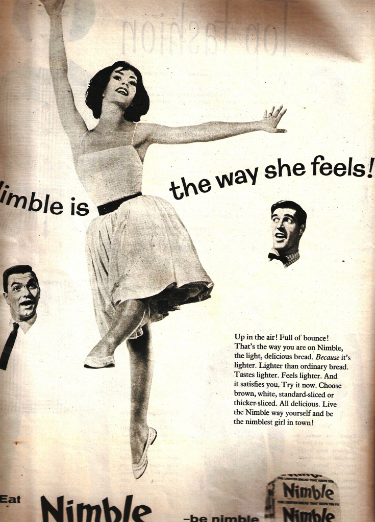 Advert for Nimble bread from 1961.